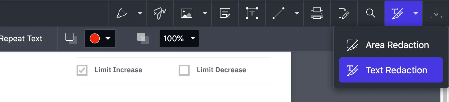 Text and Area Redaction Tools