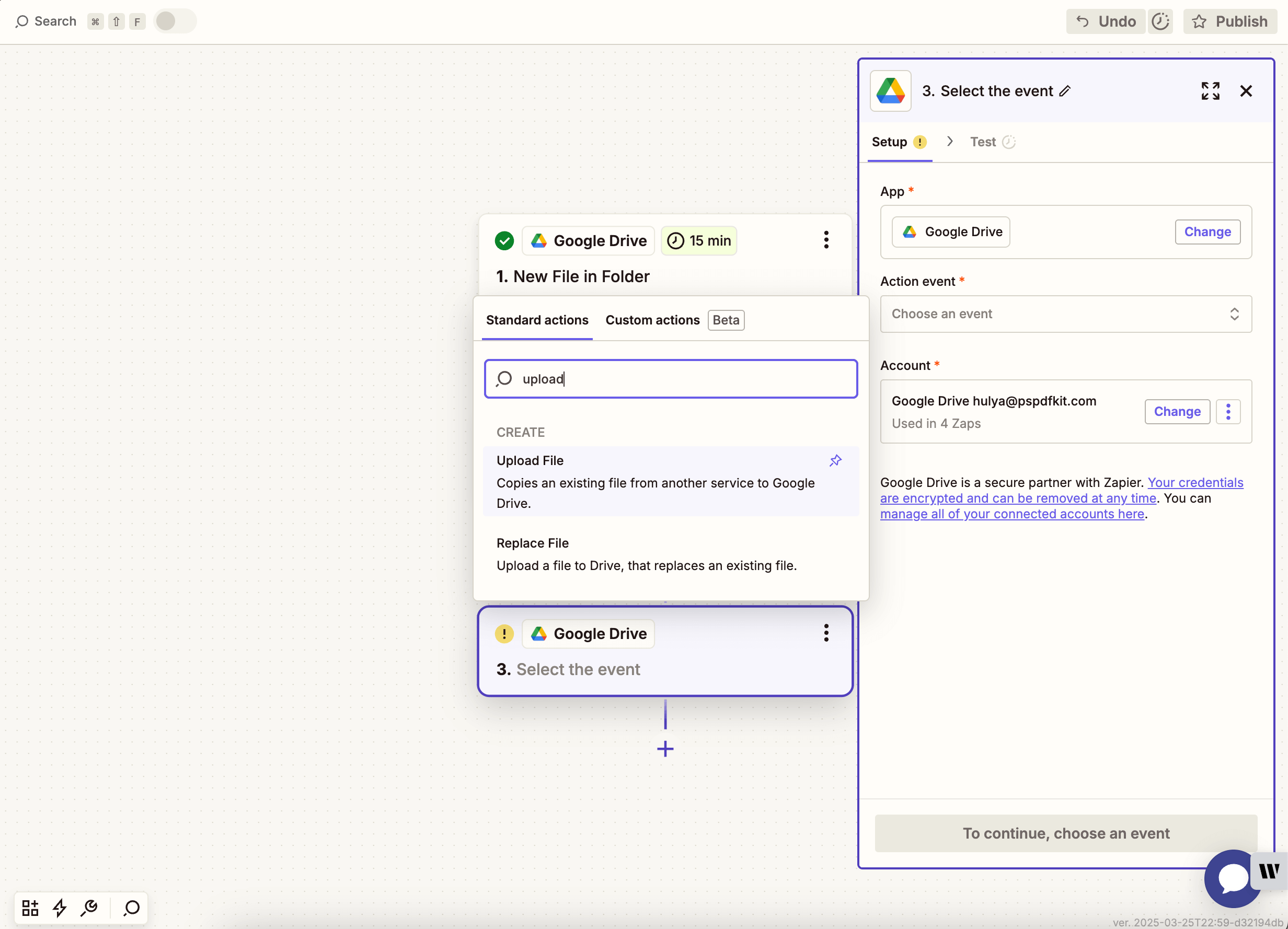 Add Upload File to Google Drive