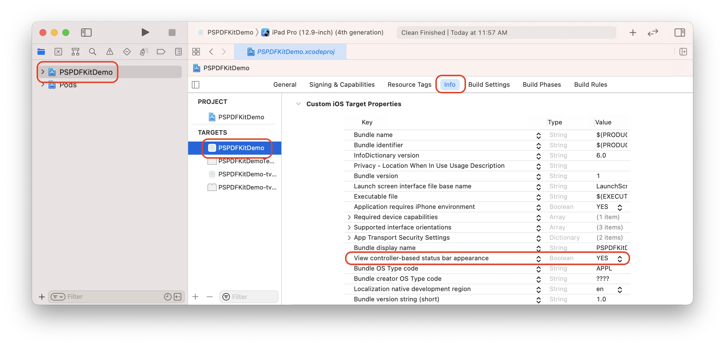 View controller-based status bar appearance setting in Info.plist