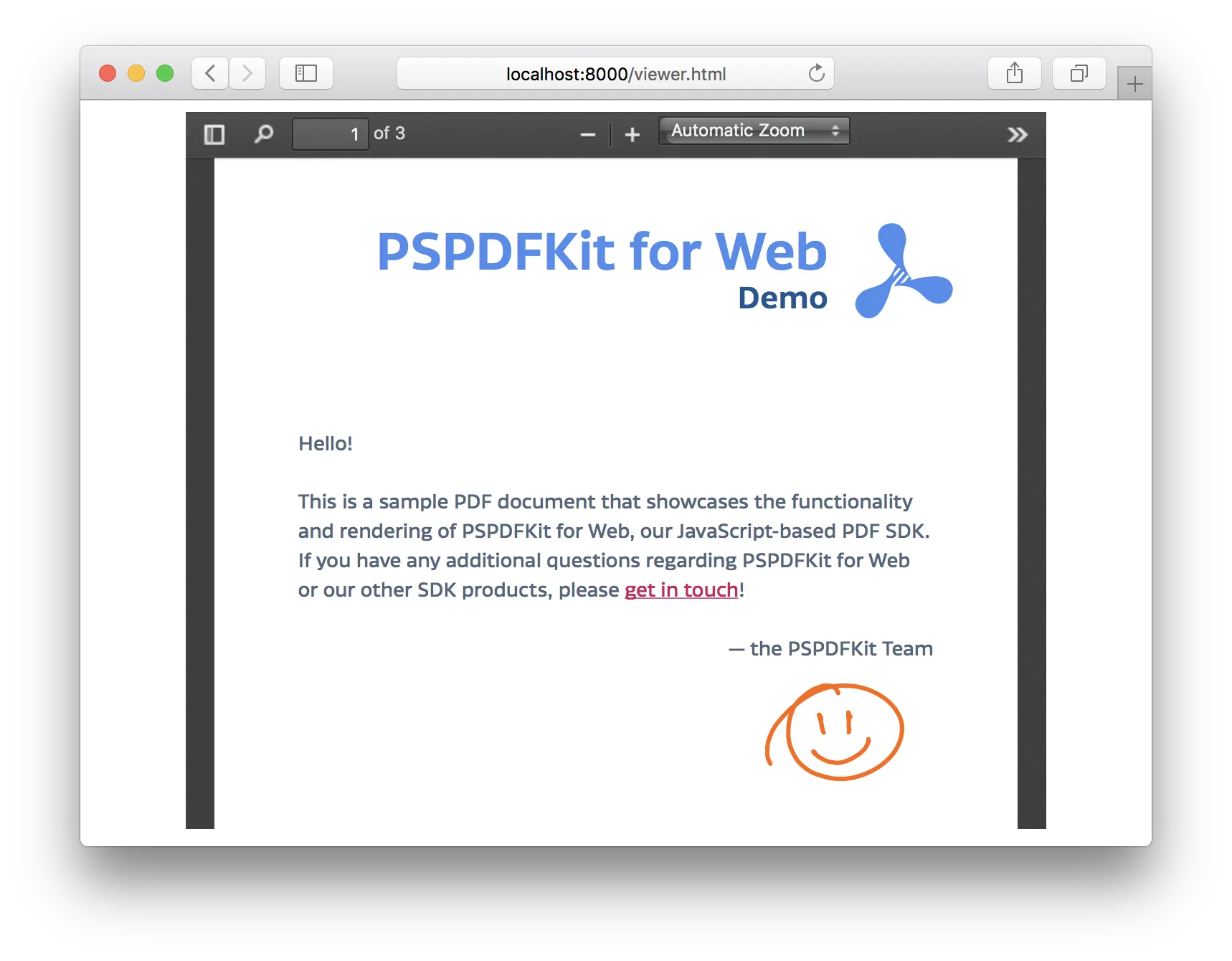 PDF.js viewer in the browser