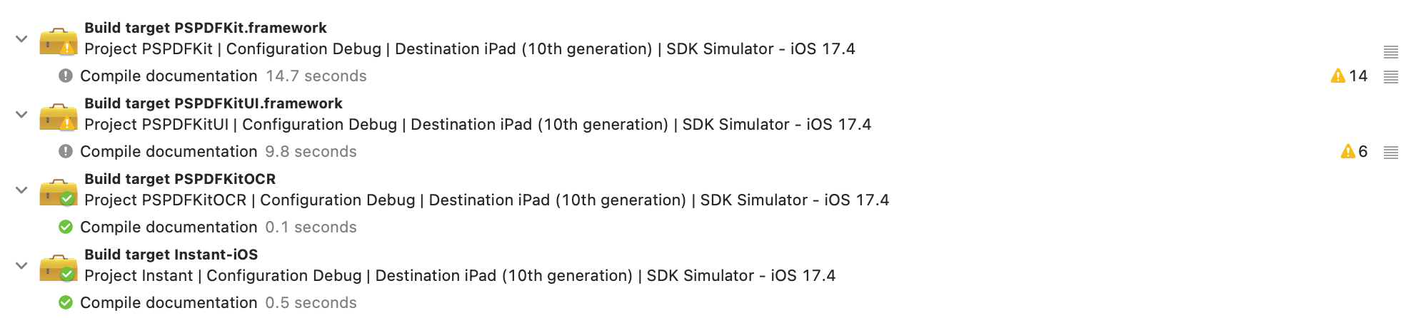 4 Compile documentation build steps