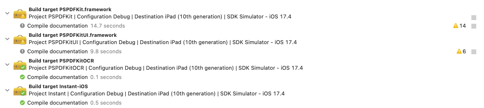 4 Compile documentation build steps
