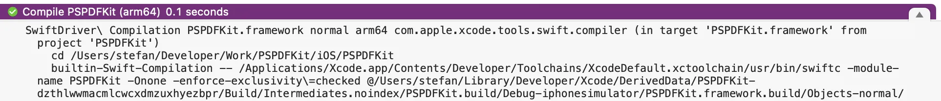 Compile PSPDFKit build step