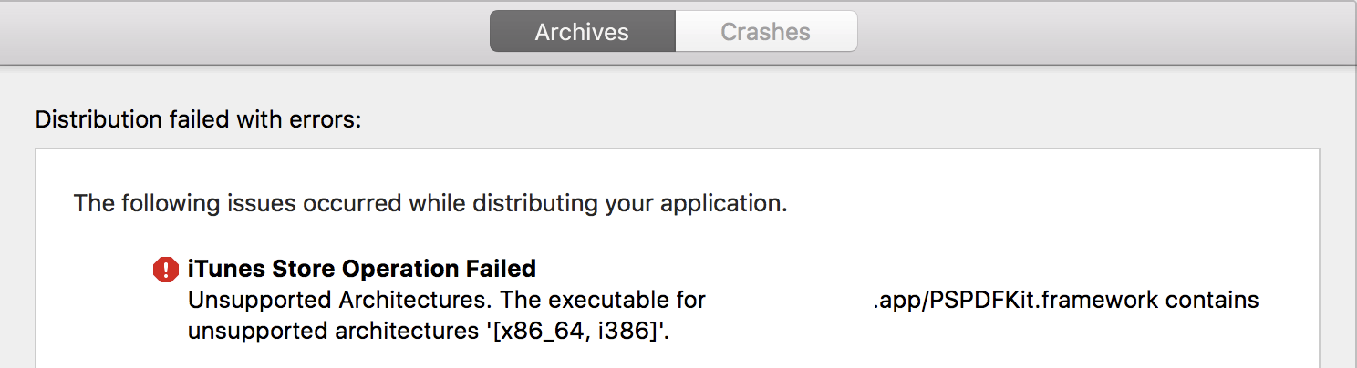 Xcode Submit Application Issue Window