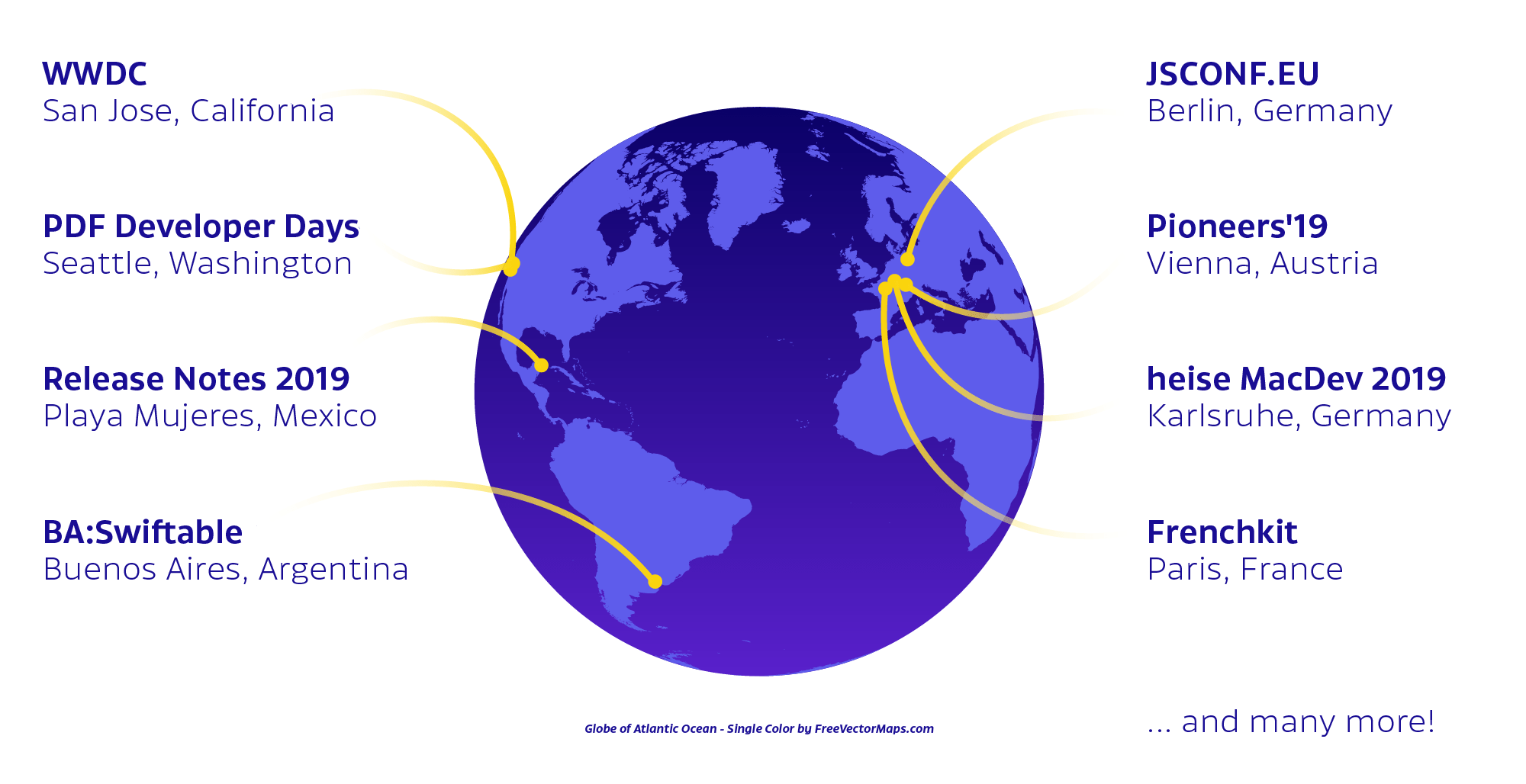 2019 conferences map