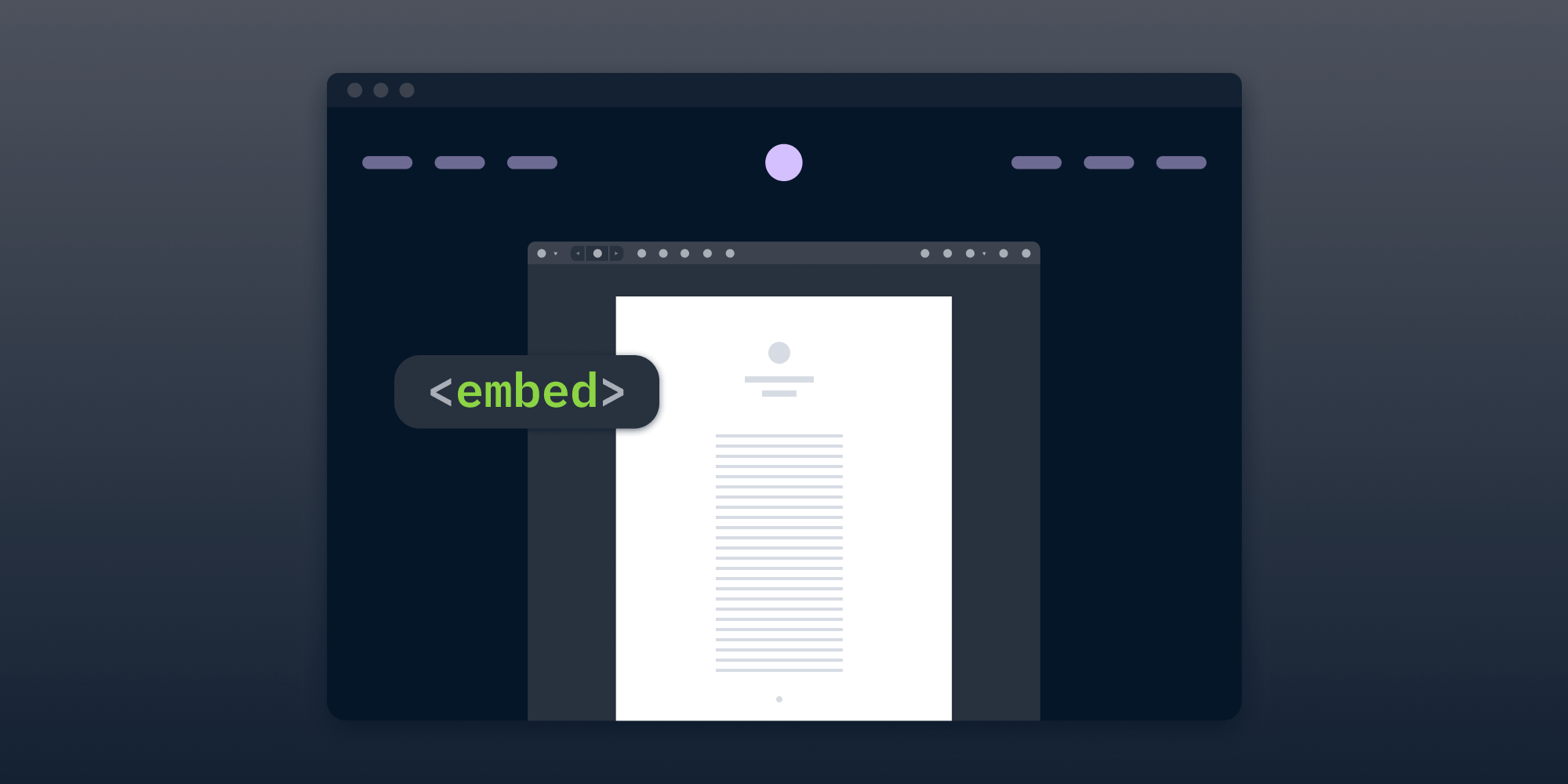 Illustration: How to embed a PDF viewer in HTML