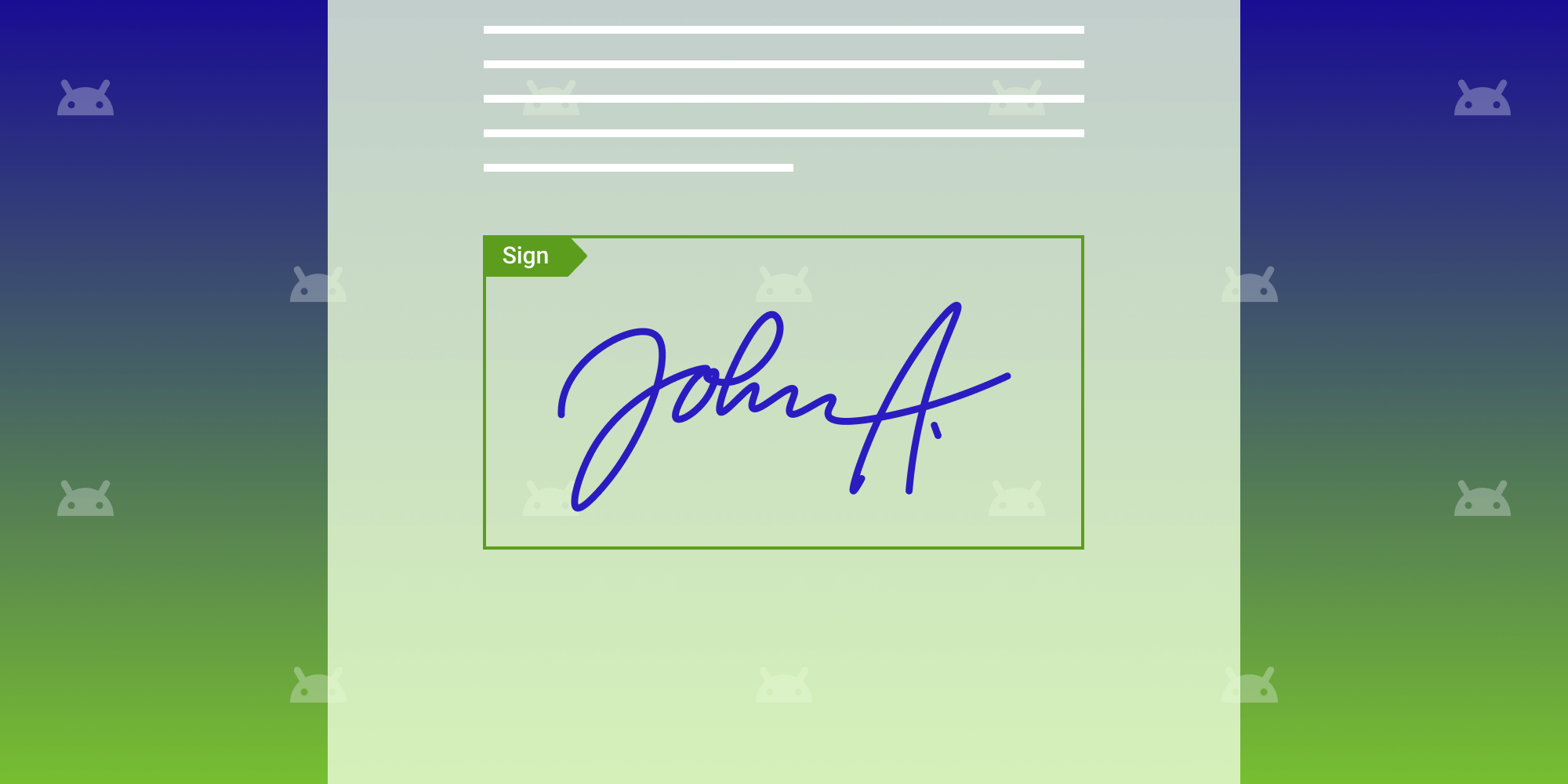 Illustration: How to sign a PDF on Android with Nutrient's signature library