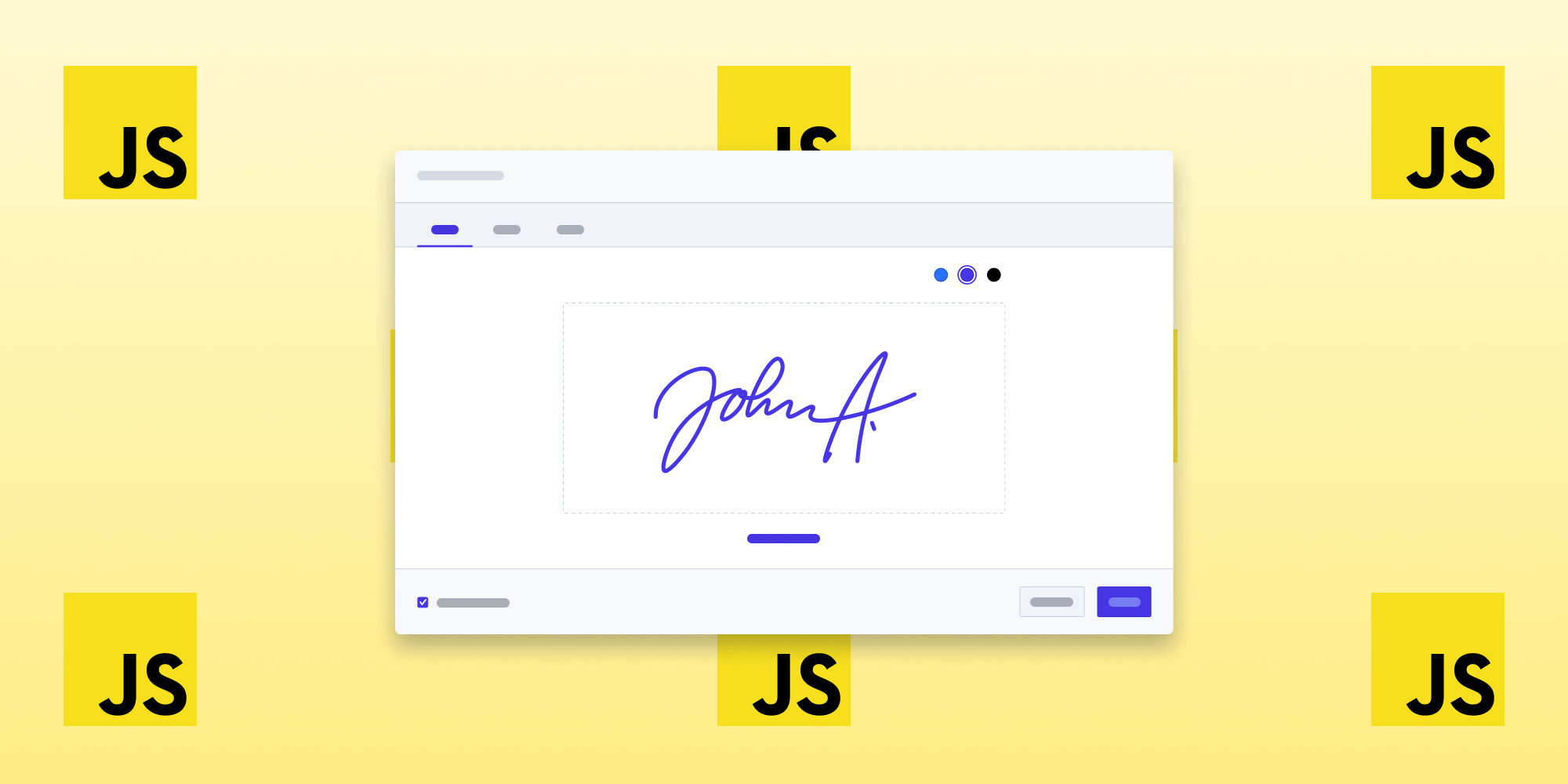 Illustration: How to add a signature pad using JavaScript