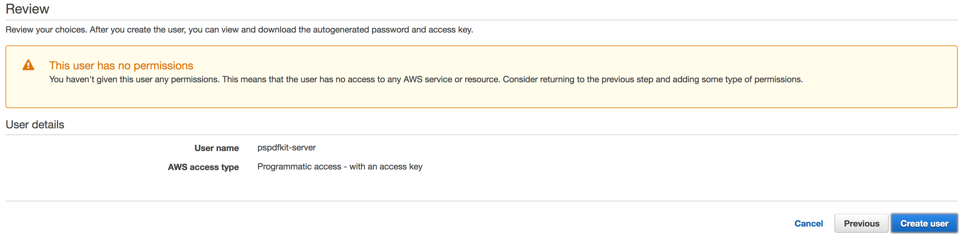 AWS IAM User