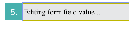 Editing form field value